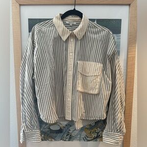 Madewell cropped button down shirt